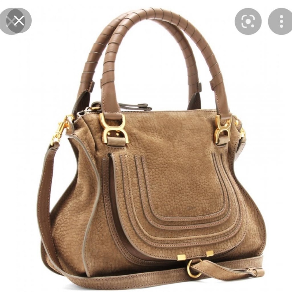 Chloe Marcie - Medium Suede Crossbody Handbag